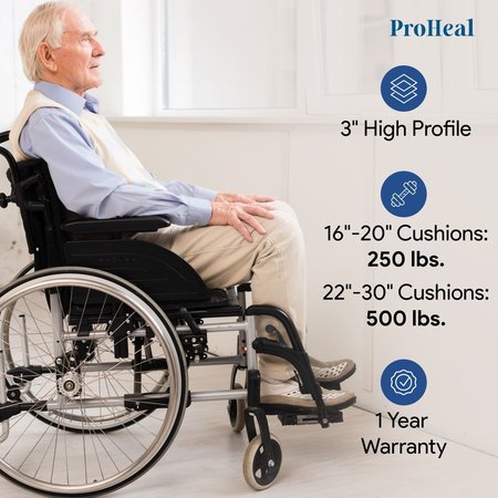 Proheal Coccyx Foam Wheelchair Cushion 20" x 18" x 3" PH-71008CX